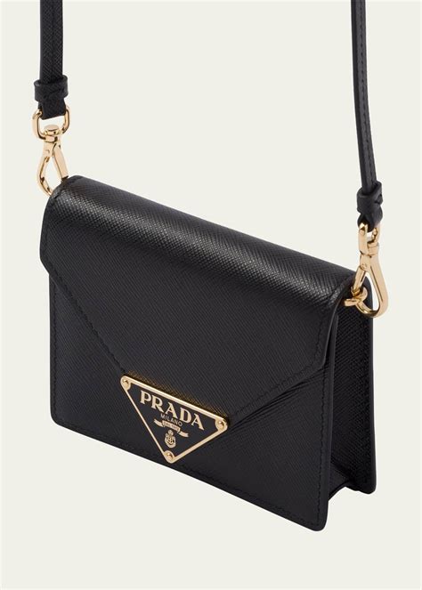 prada triangle card holder